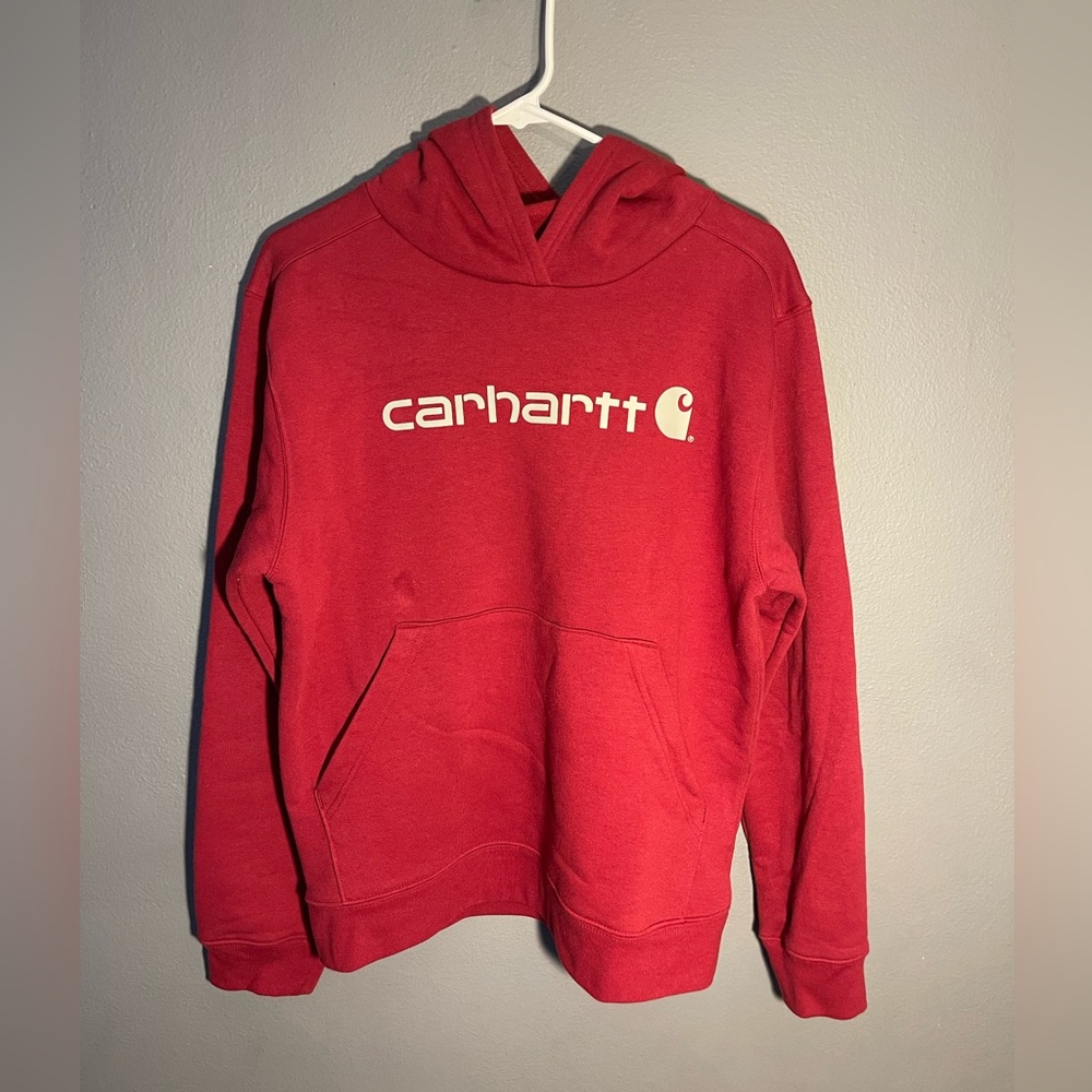 Girls Carhartt Sweater XL 18-20 Red (Women’s XSS)